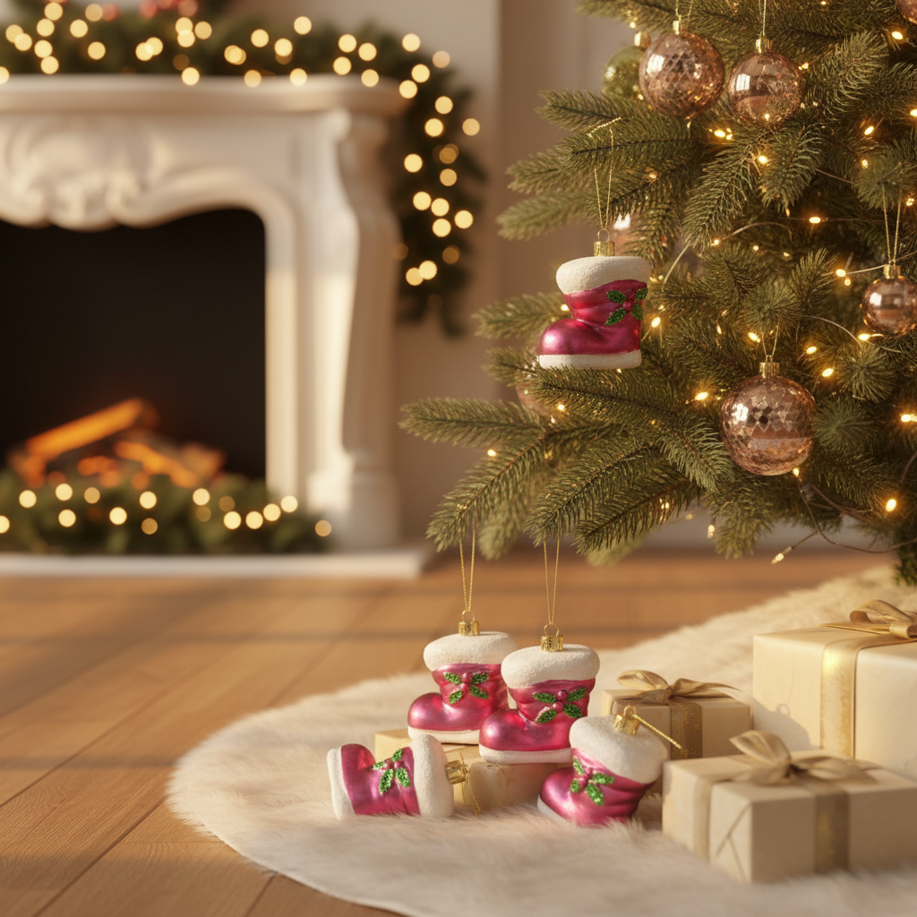 Christmas Boot Ornaments Set