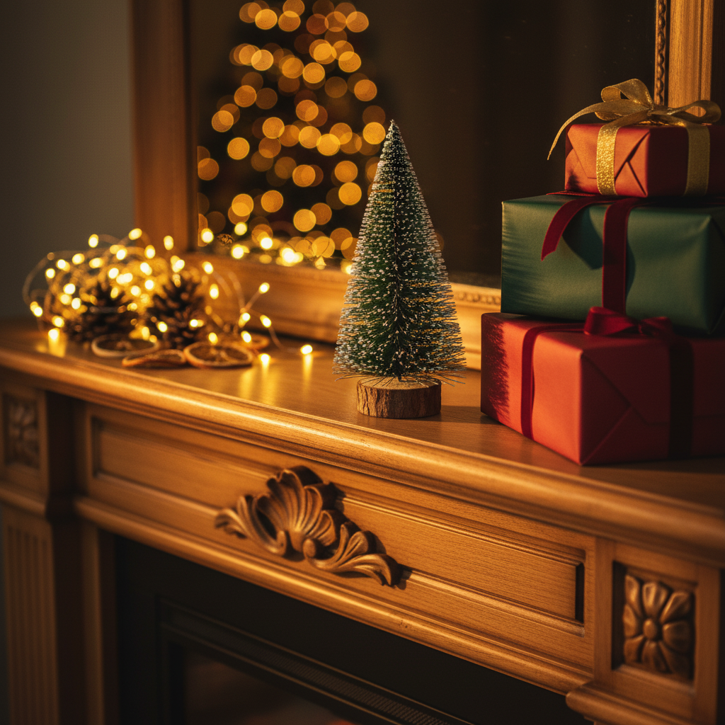 Miniature Snowy Christmas Tree