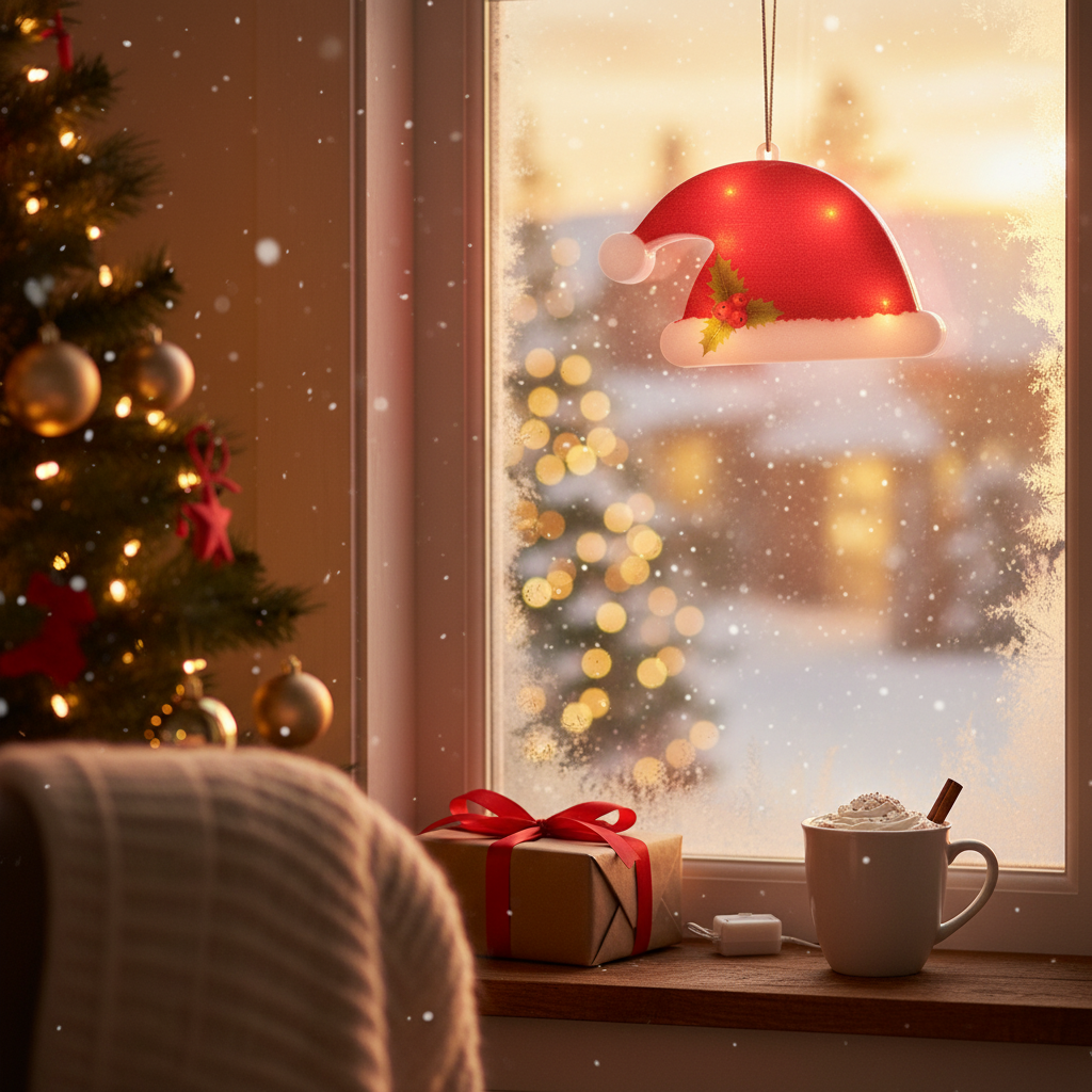 Santa Hat LED Light Ornament