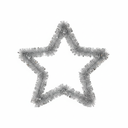 Silver Star Tinsel Decoration