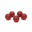 Red Glitter Christmas Baubles