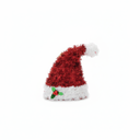 Mini Tinsel Santa Hat Decoration