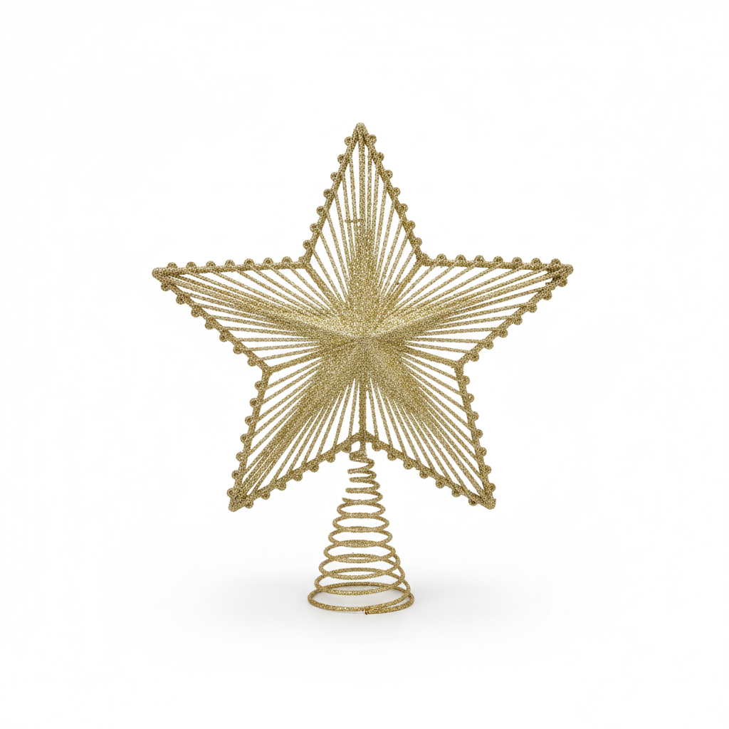 Glittery Star Tree Topper