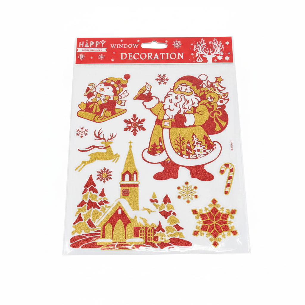 Happy Window Decoration Christmas Stickers