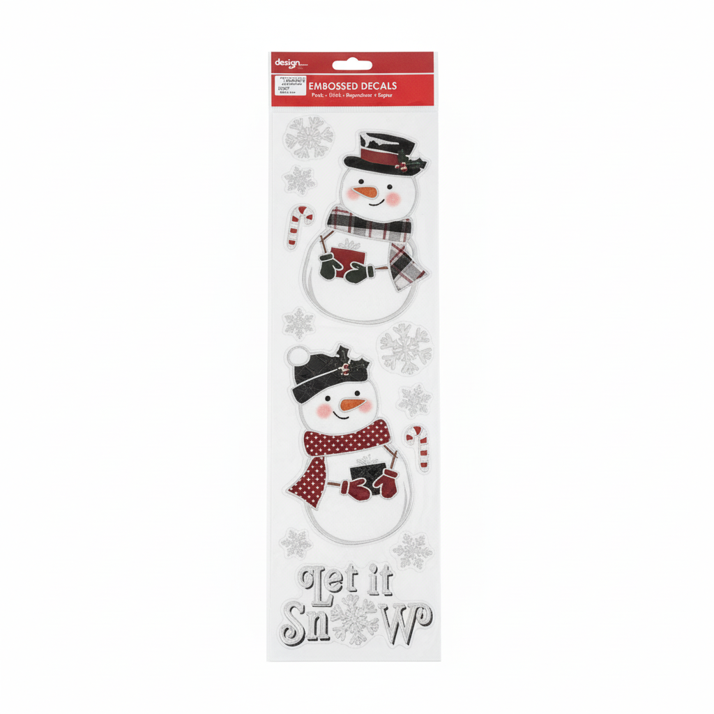 Embossed Decals - Snowman Set
