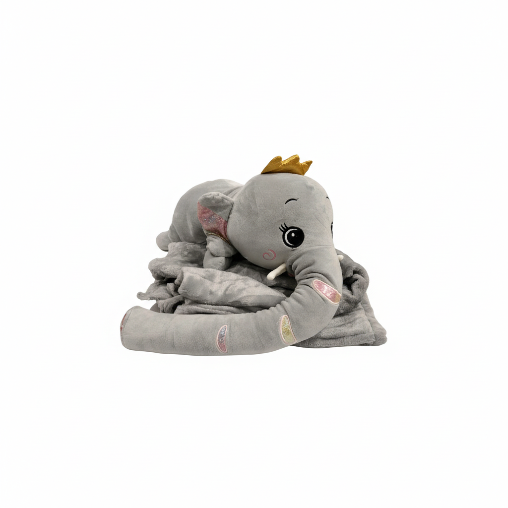 Elephant Plush Toy with Blanket