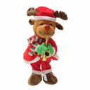 Christmas Reindeer Plush Toy with Saxophone
