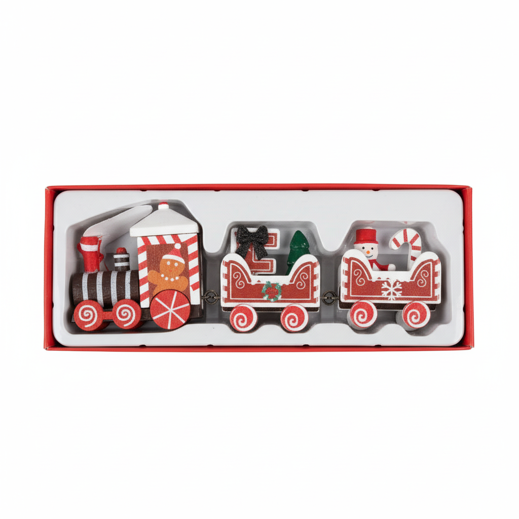 Christmas Train Ornaments Set