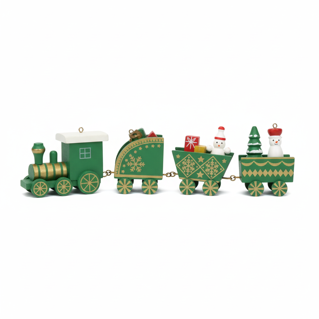 Christmas Train Ornament Set