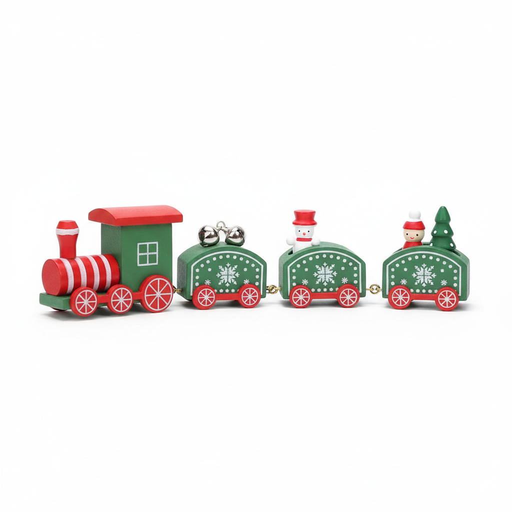 Christmas Decorative Wooden Train Set