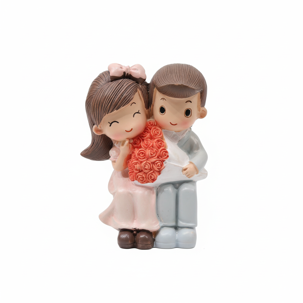 Couple Love Figurine with Heart