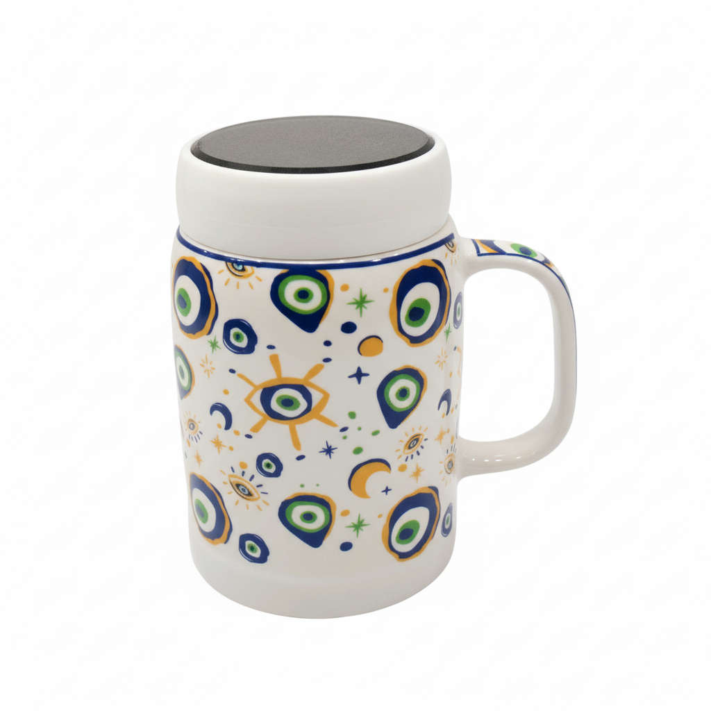 Evil Eye Pattern Ceramic Mug