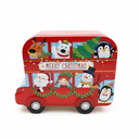 Merry Christmas Double Decker Bus Tin Box