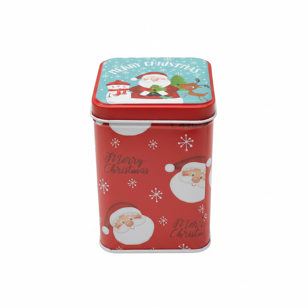 Merry Christmas Santa Tin Box