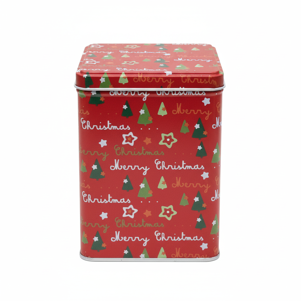 Christmas Themed Tin Box