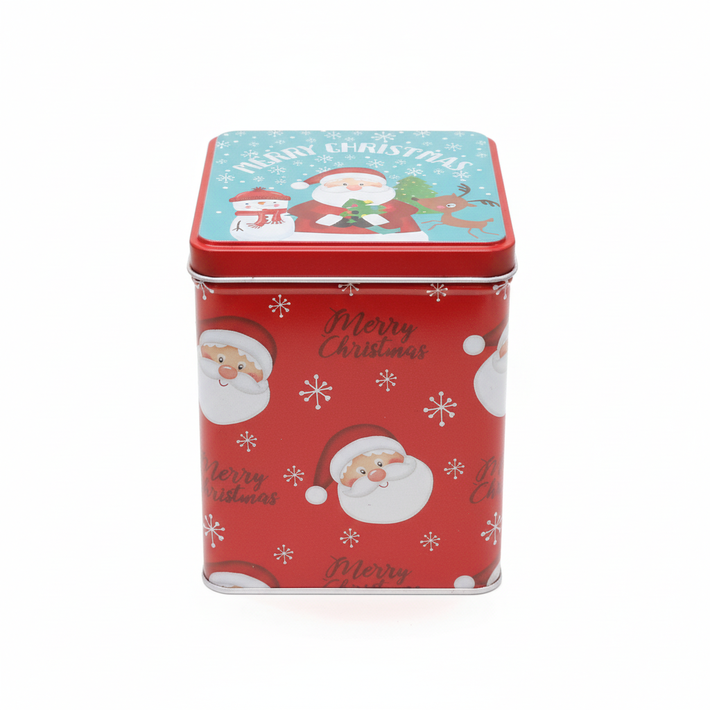 Christmas Santa Gift Tin Box