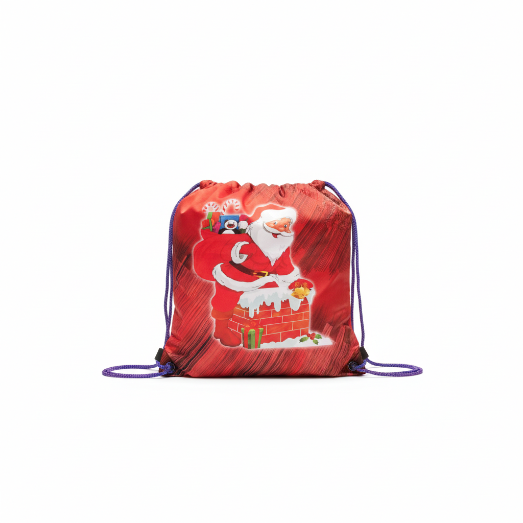 Santa Claus Drawstring Gift Bag