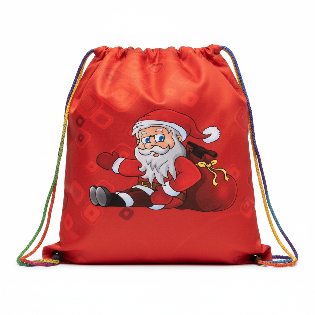 Santa Claus Drawstring Gift Bag