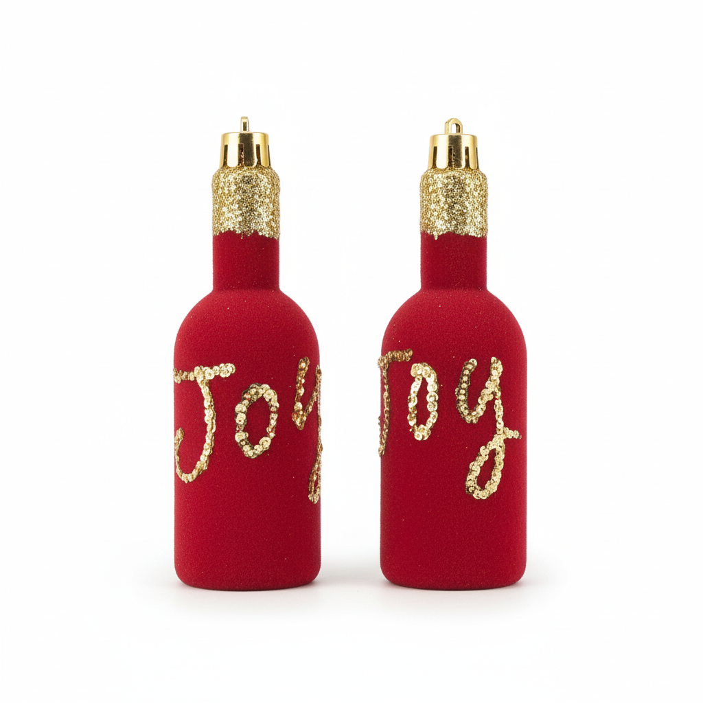 Joy Bottle Christmas Ornaments
