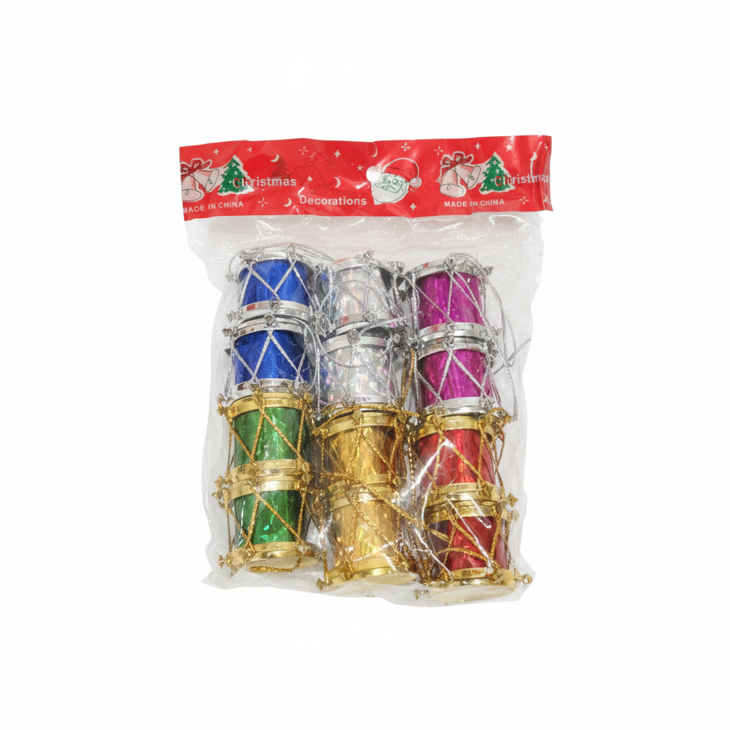 Mini Drum Christmas Ornaments
