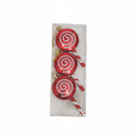 Red Swirl Lollipop Christmas Ornaments