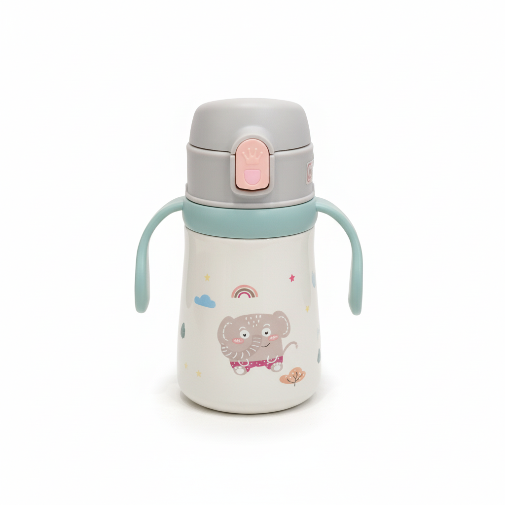 Elephant Print Kids Sipper Bottle