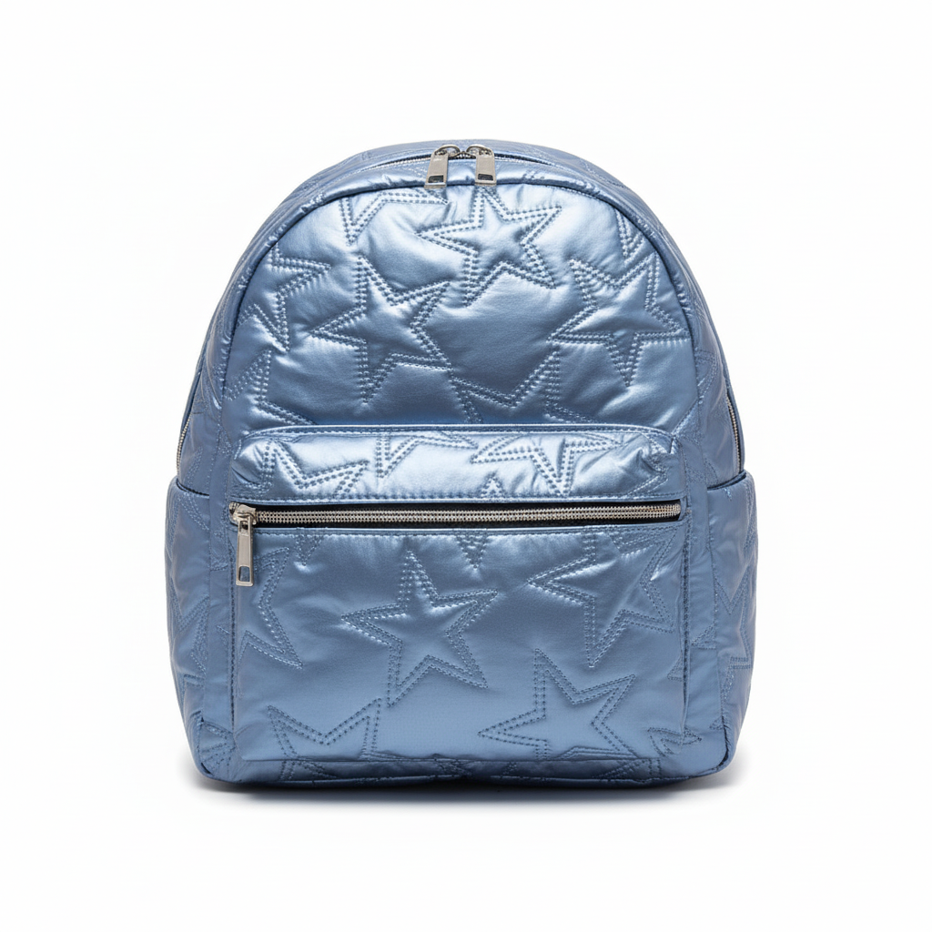 Quilted Star Pattern Backpack