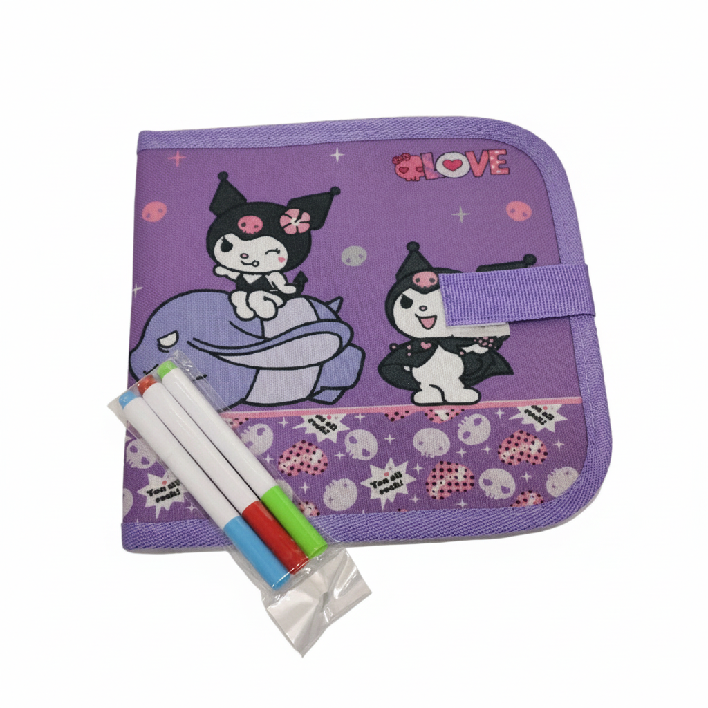 Kuromi Themed Drawing Book with Markers