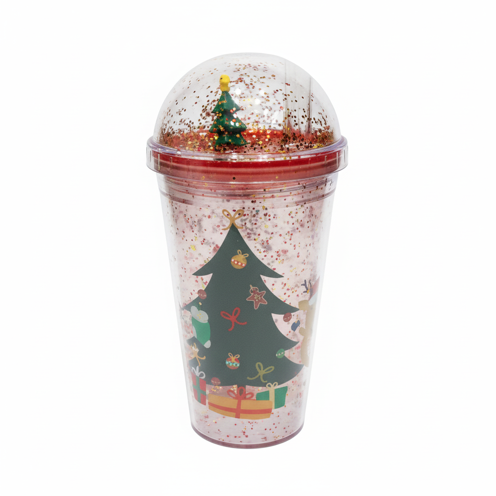 Christmas Tree Glitter Tumbler