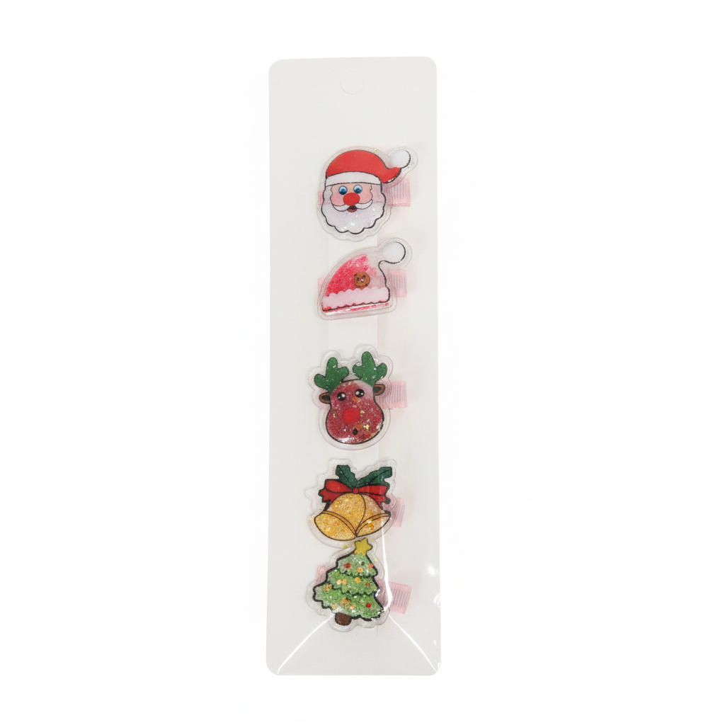Christmas Theme Hair Clips Set