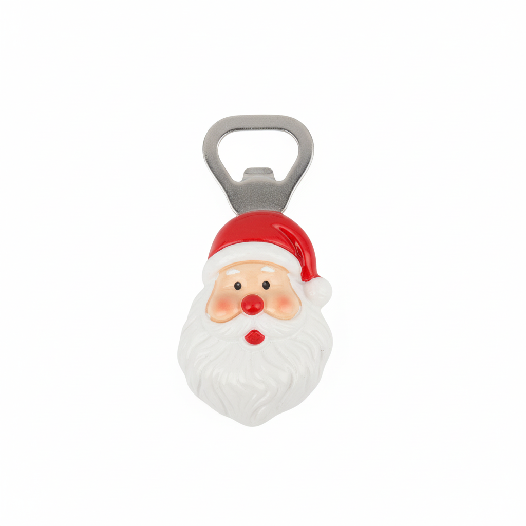 Santa Claus Refrigerator Magnet Bottle Opener