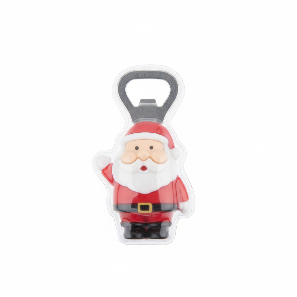 Santa Claus Refrigerator Magnet Bottle Opener