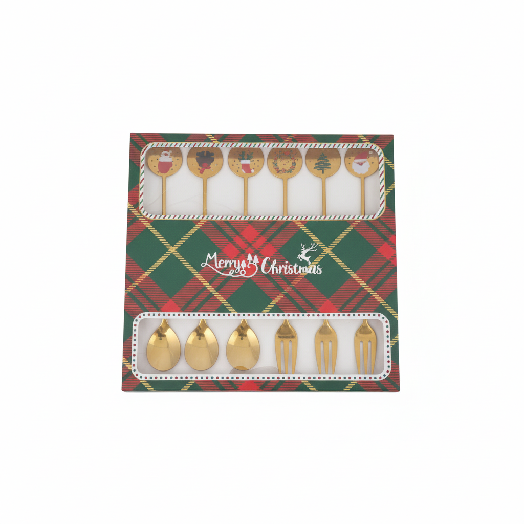 Christmas Themed Spoon and Fork Set