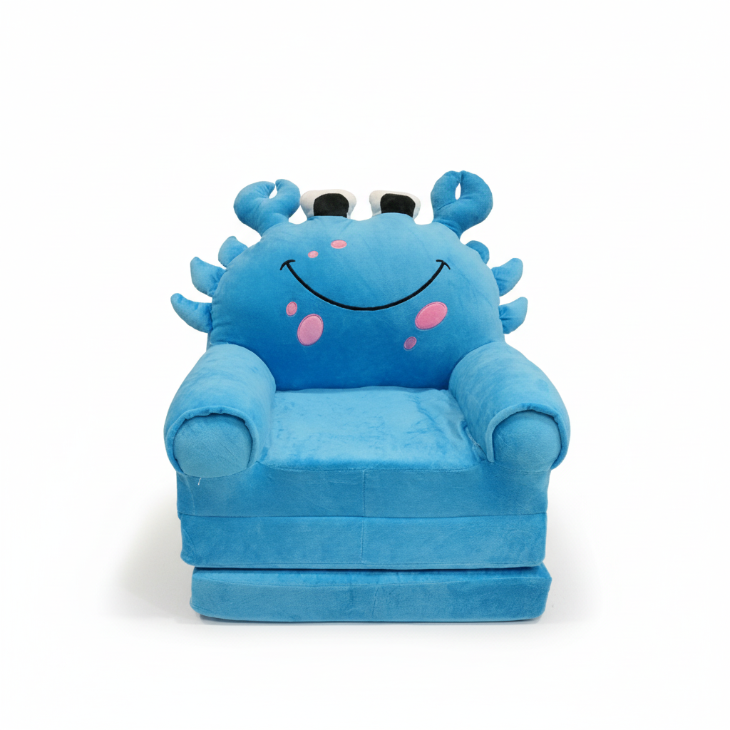 Blue Crab Plush Kids Sofa