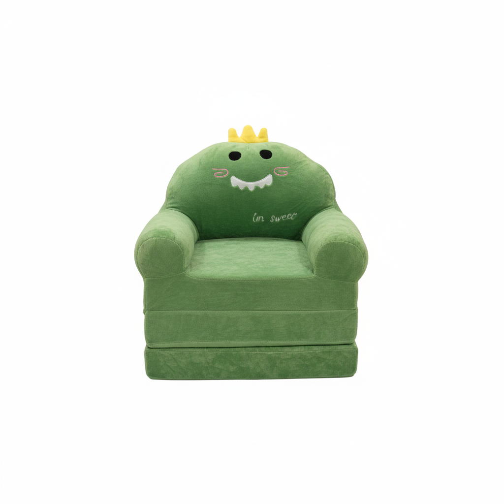Green Dinosaur Plush Kids Sofa Chair