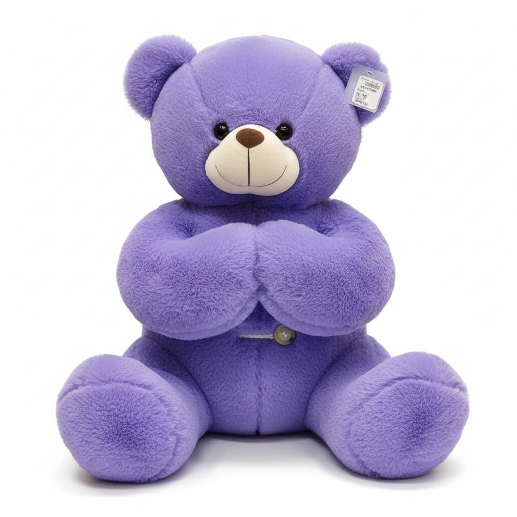 Purple Teddy Bear Soft Toy