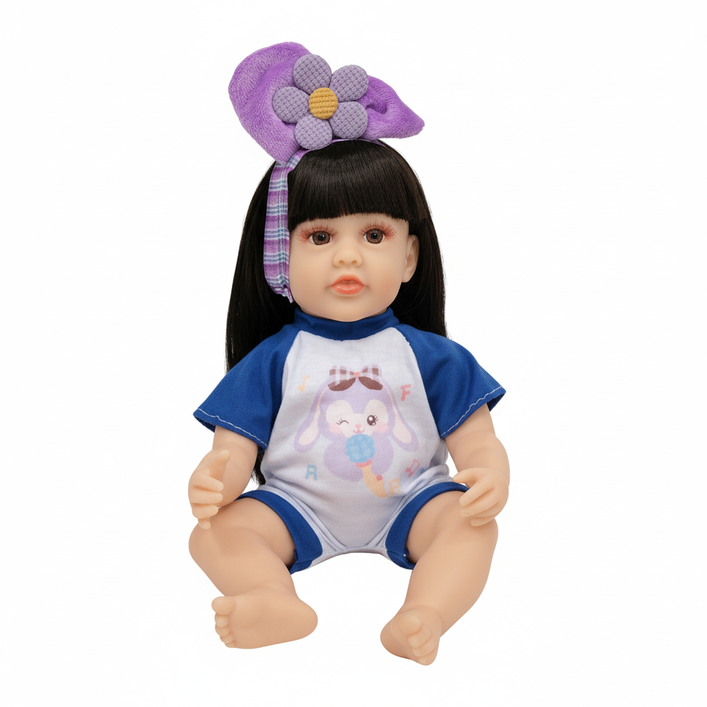 Baby Doll with Purple Headband