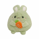 Green Bunny Plush Toy with Carrot