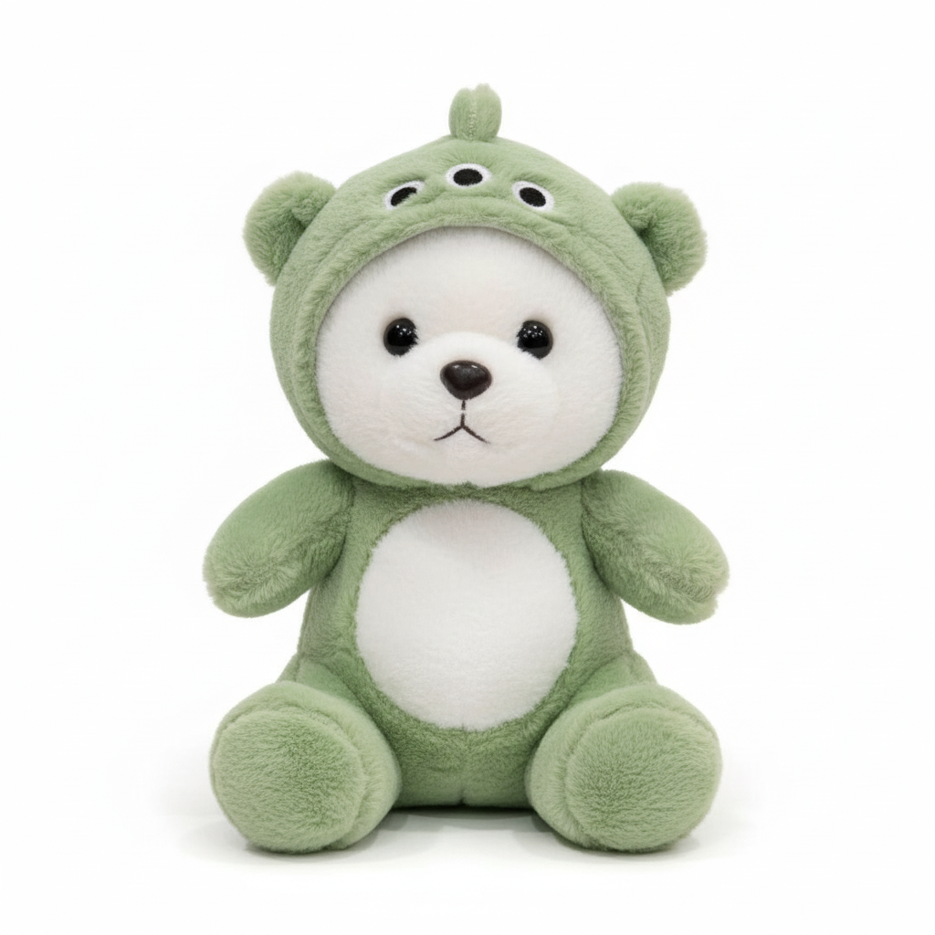 Green Dinosaur Costume Teddy Bear Plush Toy
