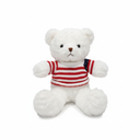 Plush Teddy Bear with Striped Shirt