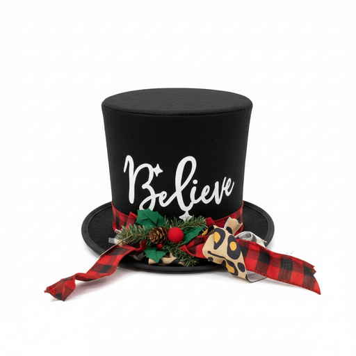 [418] Believe Top Hat Christmas Decoration