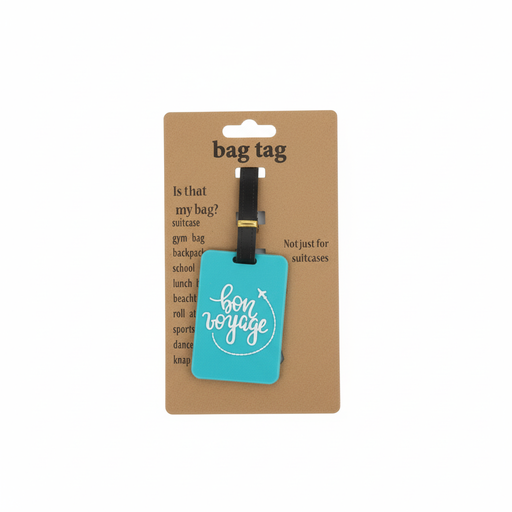 [https://drive.google.com/file/d/1qmesP1esKyY9WEUNvz9nDg77qIaOPgsE/view?usp=drivesdk] Bon Voyage Bag Tag