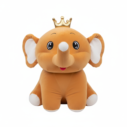 [https://drive.google.com/file/d/1DYAZXEEN4yU2IbAHuEc0T9aYOxPgJu5L/view?usp=drivesdk] Elephant Plush Toy with Crown